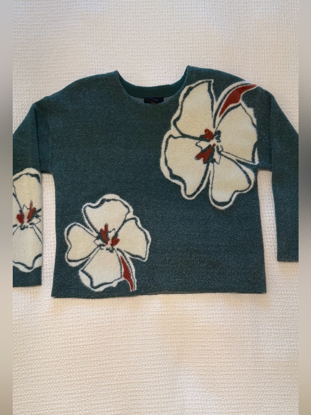 RACHEL Rachel Roy | Floral Intarsia Sweater | Size = M